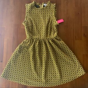 Black and Gold Ruffled Dress (Hufflepuff Colors!)